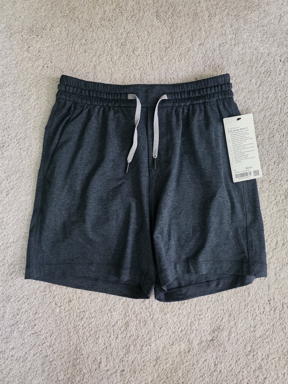 Lululemon athletica Men's Blue/Charcoal Drawstring Performance Shorts